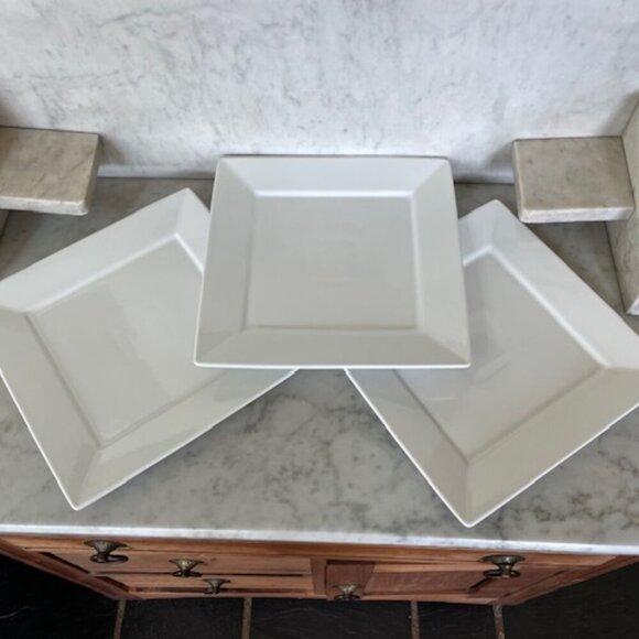 THRESHOLD Porcelain Square White Dinner Plate - Picture 1 of 14